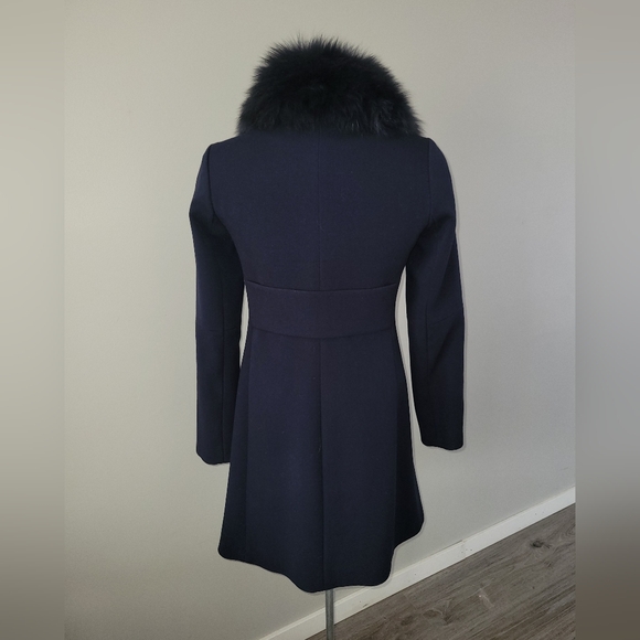 Sandra Angelozzi Real Fur Collar Coat Size S - Picture 4 of 7